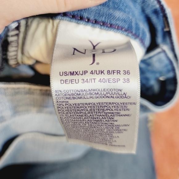 NYDJ CROCHET LACE HEM ANKLE JEANS, SZ 4 - Picture 12 of 16